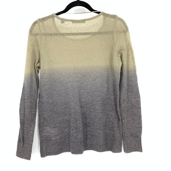 Esprit Pullover Sweater Womens Size Small Ombre Mohair Wool Blend Beige Gray - Picture 2 of 6